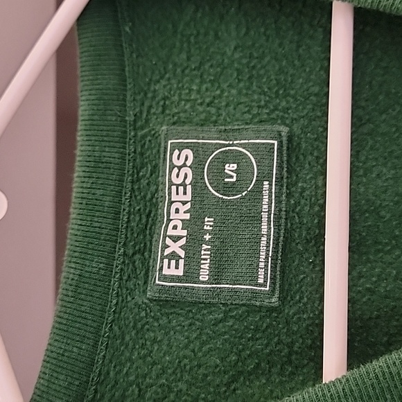 Green sweatshirt from Express - Picture 2 of 3